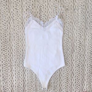 Abercrombie & Fitch White Lace Bodysuit